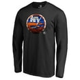 thumbnail image 2 of Men's Black New York Islanders Midnight Mascot Long Sleeve T-Shirt, 2 of 3