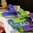 thumbnail image 4 of Chef Craft Select Plastic Large Bag Clip Set, 6 inch 4 Piece Set, Green/Orange/Purple/Blue, 4 of 5