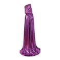 thumbnail image 4 of Capa de bruja con capucha, disfraz para adultos, cuerpo entero, juego de rol de mago con capucha Violeta, 4 of 9