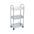 thumbnail image 2 of ROLKFUK Organizing Racks Unbranded 3 Tier Clear Plastic Rolling Organizer with Wheels - for Kitchen, Bathroom & Living Room Small Space Storage, 2 of 6