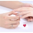 thumbnail image 5 of anillo de compromiso de pareja ajustable para su amor y para ella lindo y cómodo plata Sincero Electrónica, 5 of 5