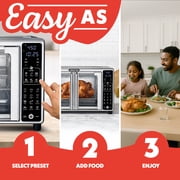 Gourmia French Door 6-Slice Digital Toaster Oven Air Fryer, 19 One-Touch Presets, 24L, Stainless Steel