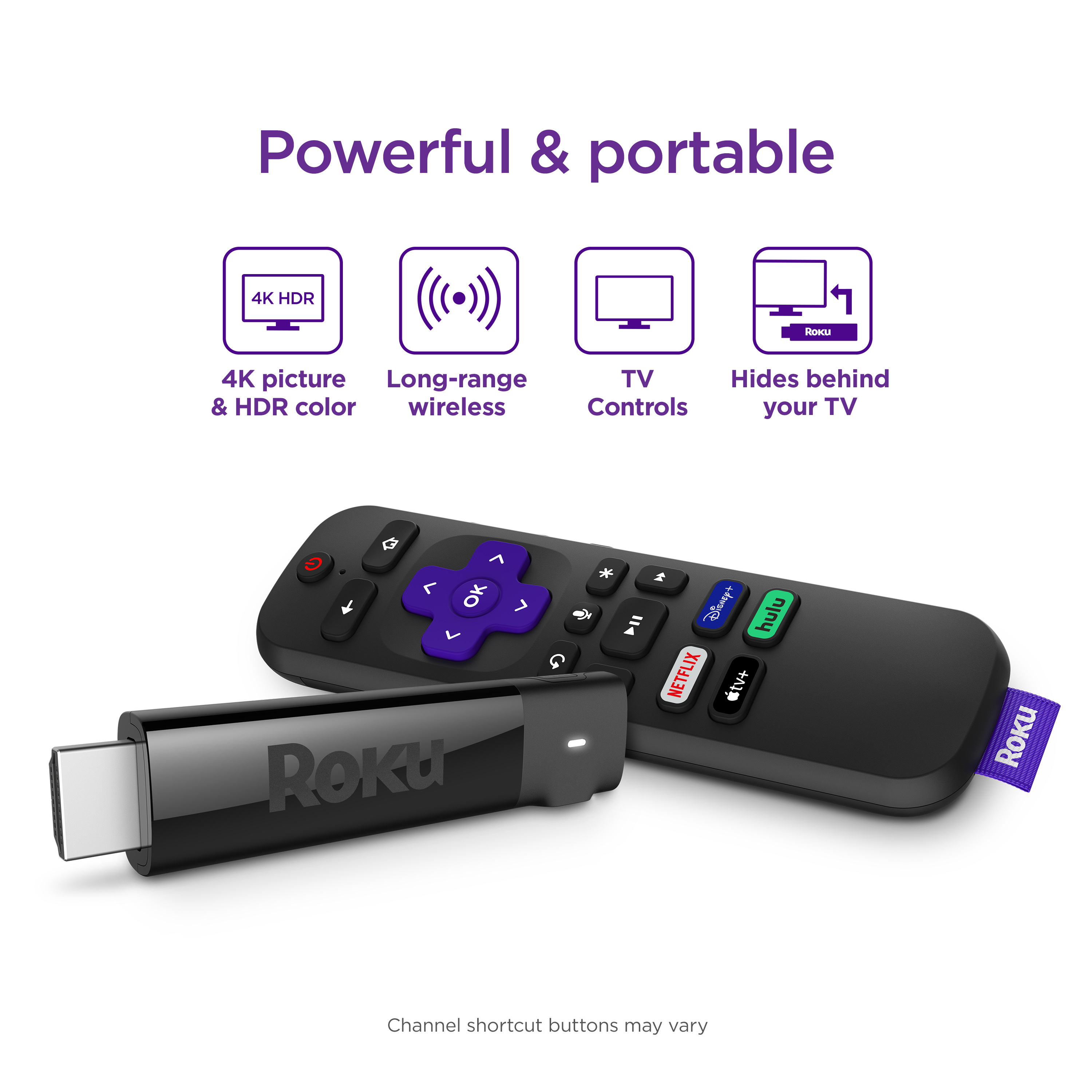 Roku Streaming Stick+ | HD/4K/HDR Streaming Device with Long-range Wireless and Roku Voice Remote with TV Controls - image 3 of 14