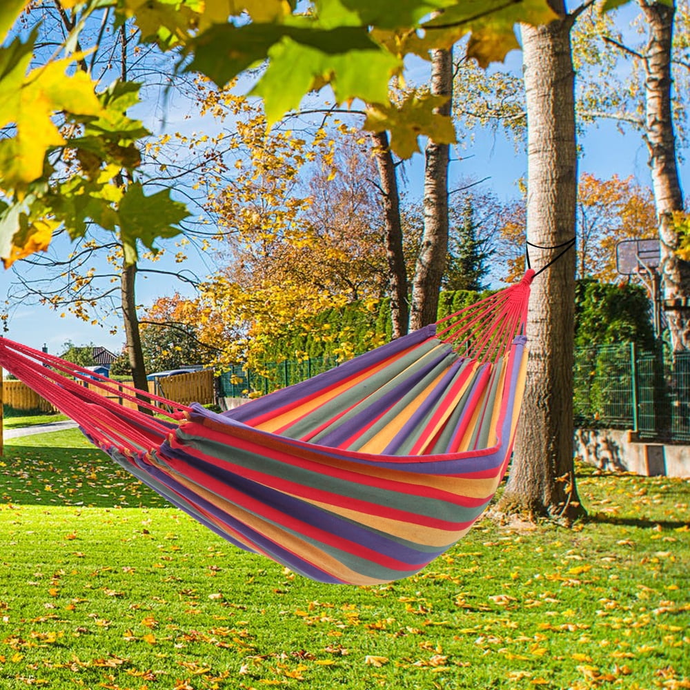 Private Jungle 200*150cm Portable Polyester & Cotton Double Hammock Four Red Private Jungle 200*150cm Portable Polyester & Cotton Double Hammock Four Red