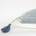 thumbnail image 3 of Rizzy Home Color Block 20" x 20" Poly Pillow with Poly Pet Cover-Ivory/Blue, 3 of 5