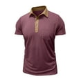 thumbnail image 5 of Summer Fashion Oversize Shirts for Mens 2025 Versatile Solid Color Pocket Button Turndown T-shirt Top, 5 of 6