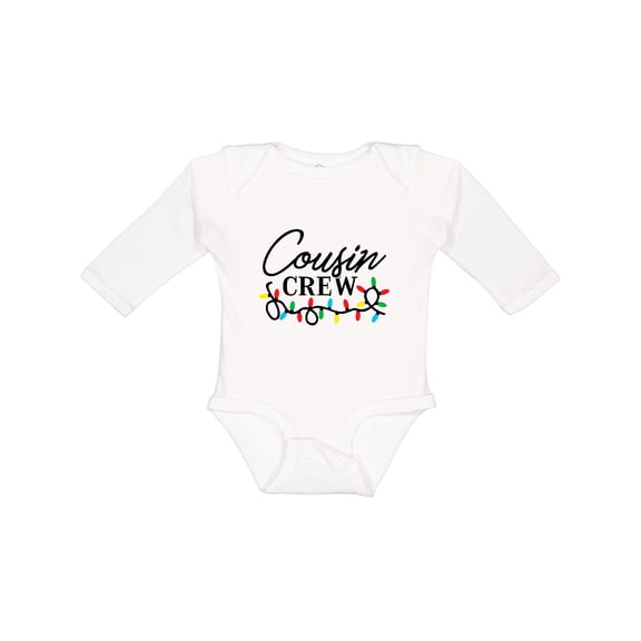 Inktastic Christmas Cousin Crew Boys or Girls Long Sleeve Baby Bodysuit