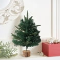 thumbnail image 4 of Pre-lit Artificial Mini Christmas Tree, Tabletop Green Xmas Tree with Red Base for Holiday Home, Office, or Party Decor, 4 of 8