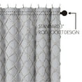 thumbnail image 5 of VHC Brands Frayed Lattice Shower Curtain, Creme & Black, 72x73, 5 of 11
