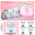 thumbnail image 2 of Funda para AirPods Pro 3 con cierre de seguridad, rosa transparente, 2 of 8