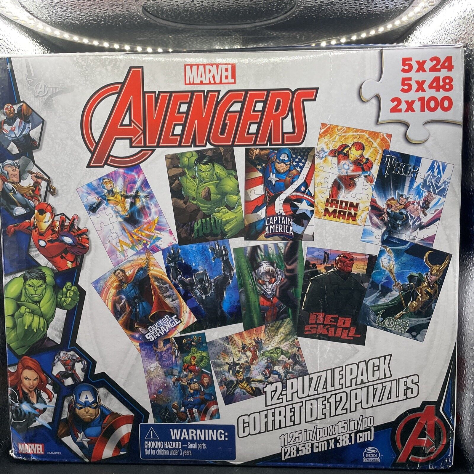 Marvel Avengers 12 Jigsaw Puzzle Pack.