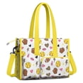 thumbnail image 2 of Teacher Tote Bag,Colorful Softball and Fashion Icons Pattern Teacher Utility Tote Bag,Large Work Tote Bags for Women with Multiple Pockets,Top Zipper Closure,13.8x10.6x6.7 Inch, 2 of 5
