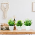 thumbnail image 4 of Small Fake Plants Mini Artificial Potted Plants Indoor Plastic Artificial Plants Aesthetic Eucalyptus Greenery Decor for Office Shelves Living Room Bathroom Bedroom (Fresh Style, 10 Packs), 4 of 5