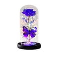 thumbnail image 2 of Fmbmuo Energy Efficient Mood Light Purple Rose and Butterfly Valentine's Decorative Lights, Glass Art Deco Fluorescent Table Lamp Gift for Girlfriend, 2 of 5
