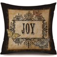 thumbnail image 1 of Linen Square Throw Pillow Cover Retro Printing For Couch Sofa Bedroom, 1 of 4
