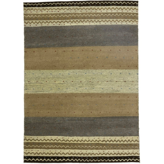 Multicolored Stripes Tribal 6X8 Indo-Gabbeh Oriental Rug