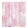 thumbnail image 4 of HVEST Pink Marble Shower Curtain Pink and White Shower Curtain - Abstract Modern Bathroom Decor, Waterproof Polyester Fabric, Includes 12 Hooks, 72x78 Inches, 4 of 8