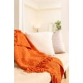 thumbnail image 2 of Fabstyles  Chenille Basket Weave Polyester Throw Blanket Charcoal, 2 of 5