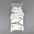 thumbnail image 2 of Ambesonne Fish Bedding Set 4 Pcs, Collage of Aquatic Animal, Queen, Grey and Grey, 2 of 3