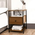 thumbnail image 1 of Table de Chevet avec Tiroirs, Station de Recharge et Ports USB, 1 of 6