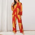 thumbnail image 2 of Xecao Tortilla chips Print Women Pajamas Set Soft Sleepwear Pjs long Sleeve Button Down Nightwear with Long Pants-Small, 2 of 7