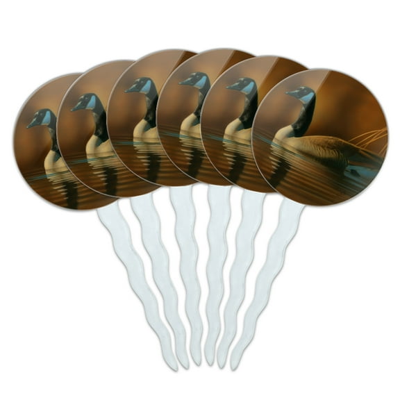 Canada Canadian Goose Cupcake Picks Toppers Decoration Set of 6
