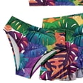 thumbnail image 4 of vigerkar Girls' Fashion Bikini Sets Cute 3 Piece Swimsuits V Neck Floral Printed Swimwear Beach Bathing Suit with Cover Up Skirt (Green, 8-9 Years), 4 of 4