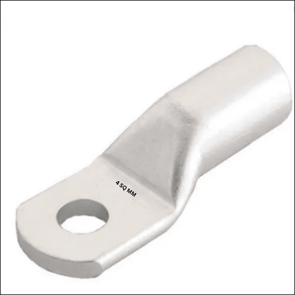 HLC Aluminum Lug | 4 mm² Wire Connector | Stud Hole | Heavy Duty Electrical Cable Lug | Crimp Type pack of 6