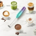 thumbnail image 2 of Zulay Kitchen Milk Frother for Coffee Portable & Compact Handheld Travel Milk Foamer (Purple Teal Fade), 2 of 8