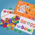 thumbnail image 3 of Palabras Abc Letras Habilidades motoras finas Juguete Preescolar Juguetes de aprendizaje Educación temprana Escritura a mano Juego de ortografía de SM SunniMix juegos de deletreo de palabras, 3 of 8