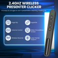 thumbnail image 2 of Presentation Clicker, Wireless Presenter Remote with Red Light,Hyperlink,Volume Control - for Classroom,Lecture Hall, Conference Room, Exhibition Hall, 2 of 4