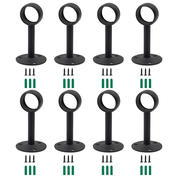 8 soportes para barra de cortina de techo, resistentes, ganchos para colgar cortinas.
