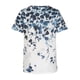 thumbnail image 4 of ICHUANYI Clearance Women's Casual Loose Floral Print Crewneck Printed Short Sleeve T-Shirt Tops(Blue, M) ICHUANYI WER2023081106301, 4 of 7