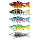 thumbnail image 2 of Kit de 5 señuelos de pesca multiarticulados, regalos realistas, aparejos de pesca, señuelos artificiales prácticos con anzuelos triples., 2 of 8