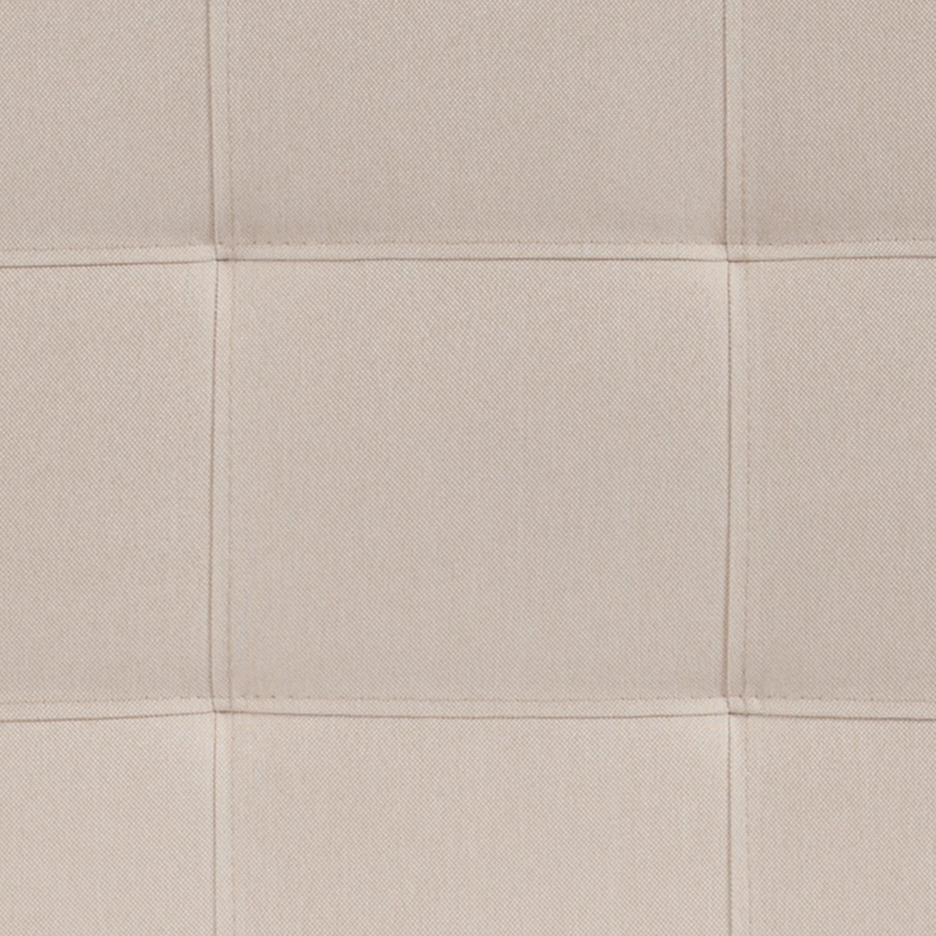 Emma + Oliver Quilted Tufted Upholstered King Size Headboard in Beige Fabric