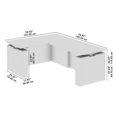 thumbnail image 2 of Scranton & Co Engineered Wood 60W x 78D L-Shaped Standing Desk White, 2 of 8