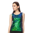 thumbnail image 3 of Womens Casual Vest equin Metallic Sparkly Cocktail Party Sleeveless Tank Top, 3 of 5
