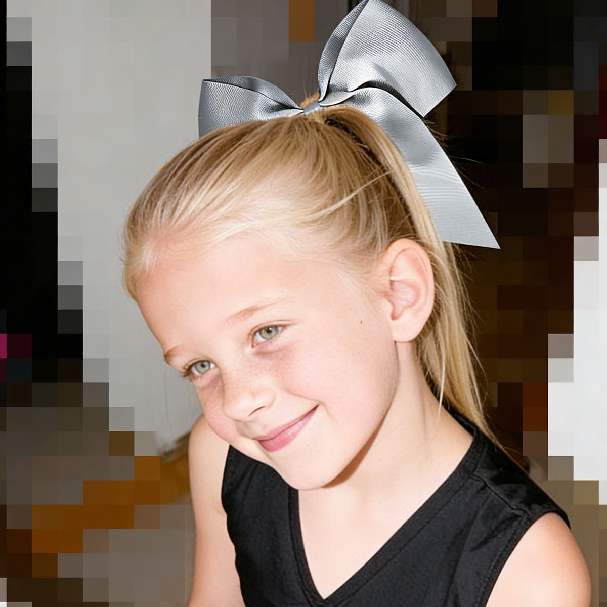 JoyBowie 24pcs 8inch Gray Satin Bows Hair Bows for Girls Suitable for Weddings Gift Wrapping Parties Sleek Gray Bows