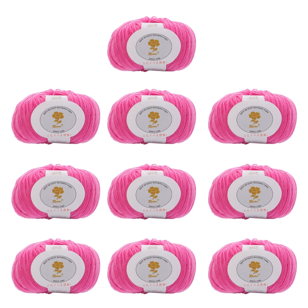 10Rolls of Wool Blend Yarn 1.76/Roll Soft Crochet Knitting Yarn For Beginner Adult Knitting Weaving Rugs Sweater Scarf