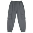 thumbnail image 5 of YiZYiF Kids Boys Dungarees Casual Moisture-Wicking Cargo Pants,Sizes 6-14 Grey 8, 5 of 7