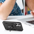 thumbnail image 6 of Phone Case for iPhone 15 Pro Case with Slide Camera Cover Shockproof 15 Pro Phone Case with 360°Rotate Magnetic Ring Stand for 15 Pro 6.1 inch 2023- Black, 6 of 6