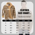 thumbnail image 6 of Men's Winter Thick Cotton Jacket Sherpa Lined Warm Trucker Casual Cargo Coat with Multi Pocket Khaki S, 6 of 6