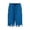 Blue, variant on lnmuld Girls Contrast Stripe Knee Length Shorts Full Drawstring Waist Lightweight Loose Fit Summer Casual Size:7-8 Years