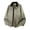 Khaki, variant on Men's Color Block Corduroy Collar Faux Suede Jacket Zip Button Long Sleeve Zipper Pocket Loose Casual Work Outerwear Coat Khaki L