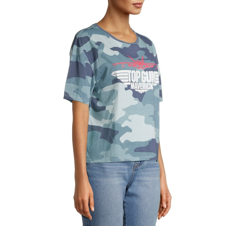 T-Shirt Top Gun Camo Maverick Women\'s