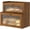 Brown, variant on Double Layer  Bread Box for Kitchen Counter,Bread Holder,Countertop Bread Storage with Window ()