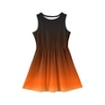 thumbnail image 4 of Abcomgle Girls Summer Dress Size 7-8 Casual A-Line Sleeveless Tank Dresses Gradient Crew Neck Swing Holiday Sundresses for 4-14t Kids,Orange,12-13Years, 4 of 4