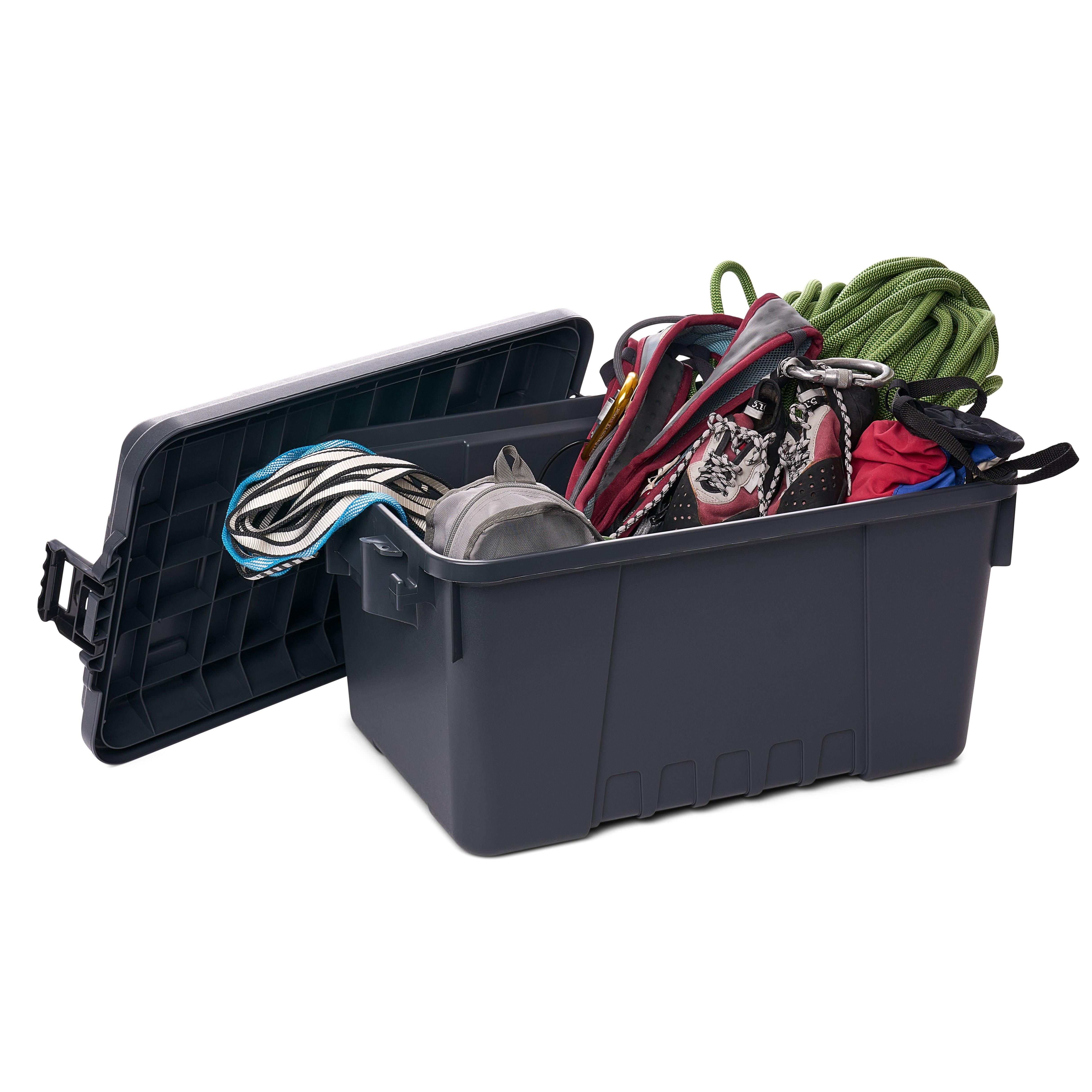 Plano Sportsman's Trunk, Charcoal, 14-Gallon Lockable Storage Box
