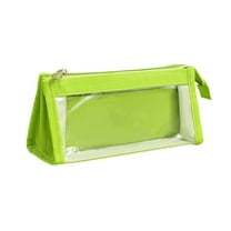Cinvoph Large Pencil Case, Clear Pen Pouch with 3 Compartments, Pencil Bag with Zipper, Students Supplies