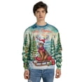 thumbnail image 4 of Merry Christmas Santa Reindeer Antlers Abyssinian Sleigh Xmas Winter Holiday All Over Print 3D Sweatshirt Unisex Merch Cat Lover Kitten Owner Gifts - 00023, 4 of 6